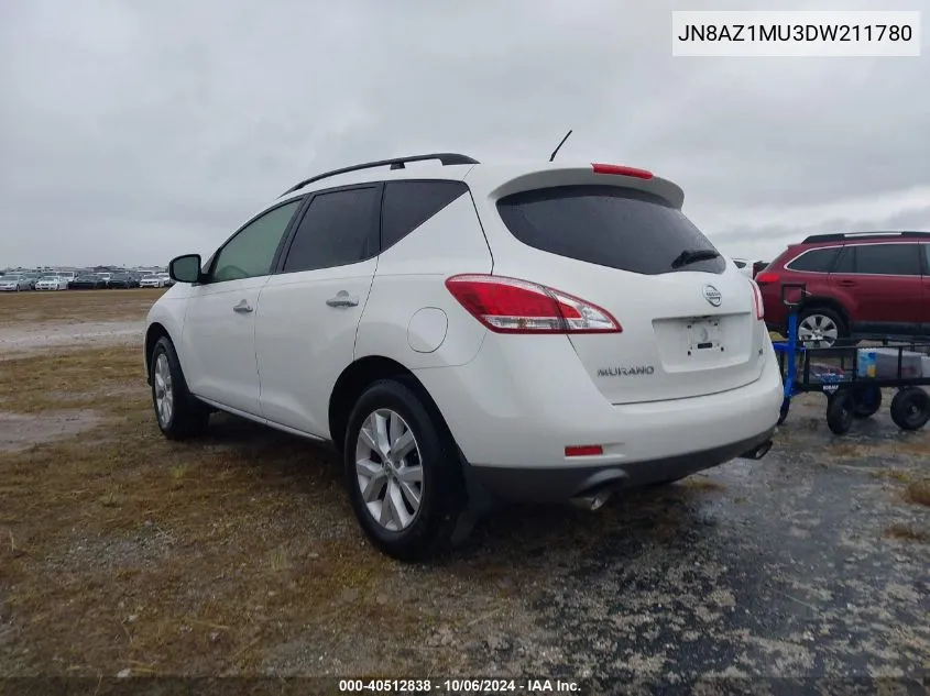 2013 Nissan Murano Sl VIN: JN8AZ1MU3DW211780 Lot: 40512838