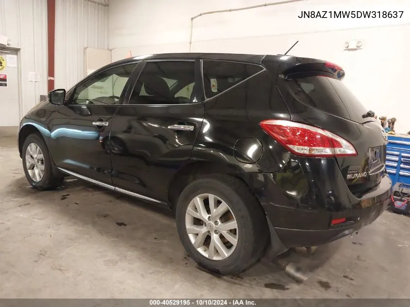 2013 Nissan Murano S VIN: JN8AZ1MW5DW318637 Lot: 40529195