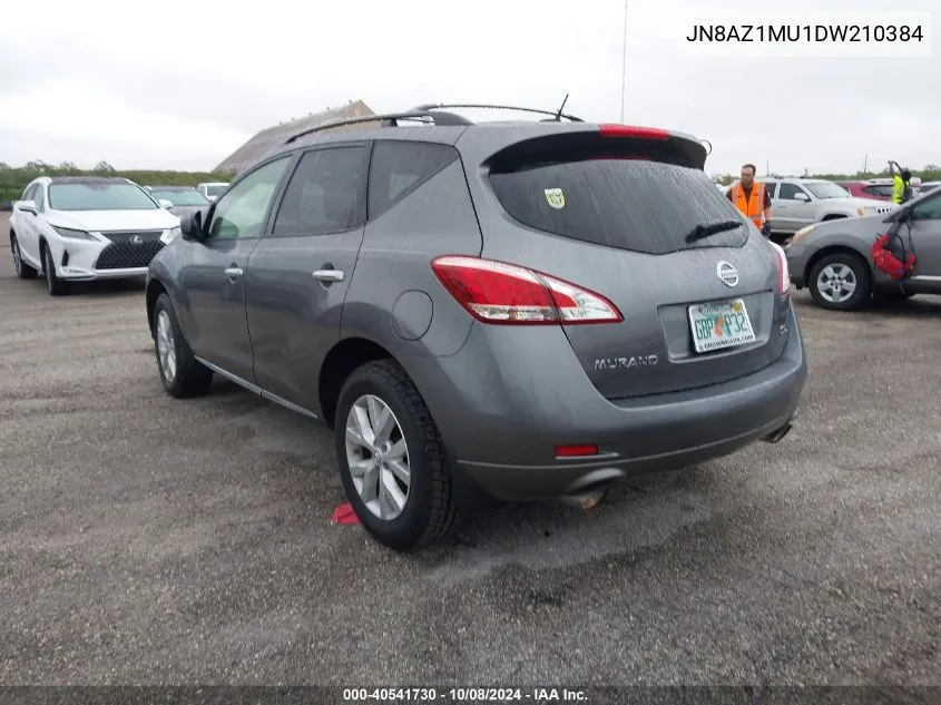 2013 Nissan Murano S/Sl/Le VIN: JN8AZ1MU1DW210384 Lot: 40541730