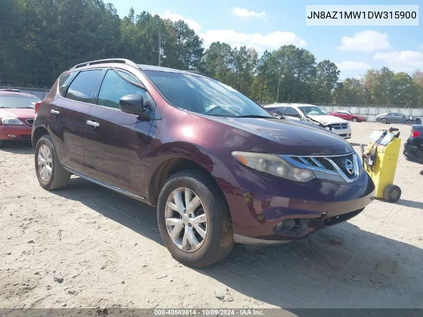 2013 Nissan Murano Sv VIN: JN8AZ1MW1DW315900 Lot: 40569814