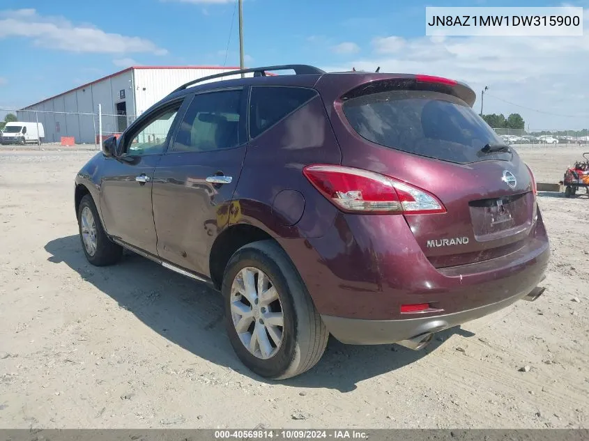 JN8AZ1MW1DW315900 2013 Nissan Murano Sv