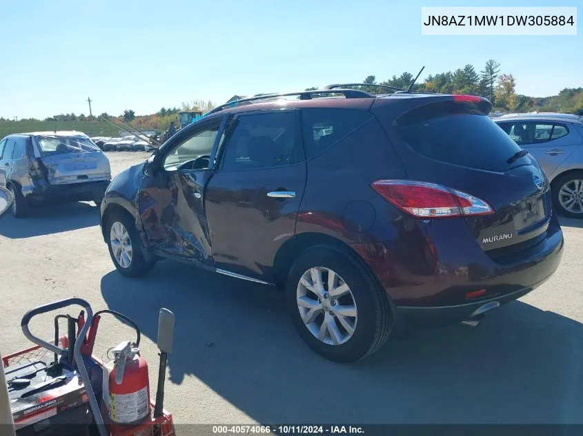 2013 Nissan Murano Sl VIN: JN8AZ1MW1DW305884 Lot: 40574066