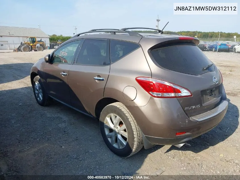 2013 Nissan Murano S/Sl/Le VIN: JN8AZ1MW5DW312112 Lot: 40583970