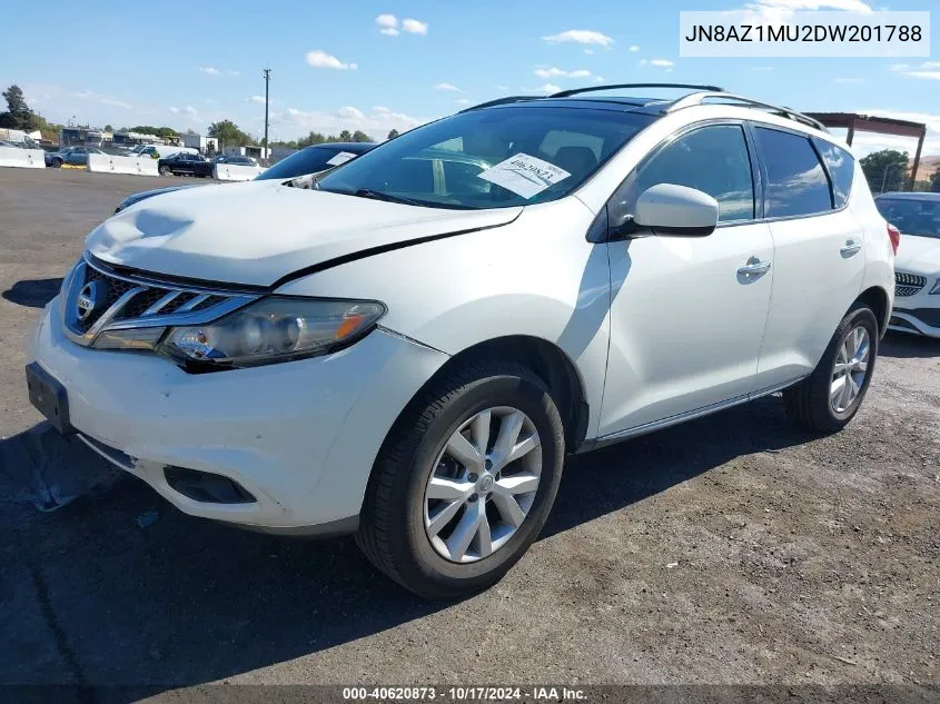 2013 Nissan Murano Sl VIN: JN8AZ1MU2DW201788 Lot: 40620873