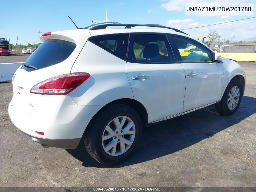 2013 Nissan Murano Sl VIN: JN8AZ1MU2DW201788 Lot: 40620873