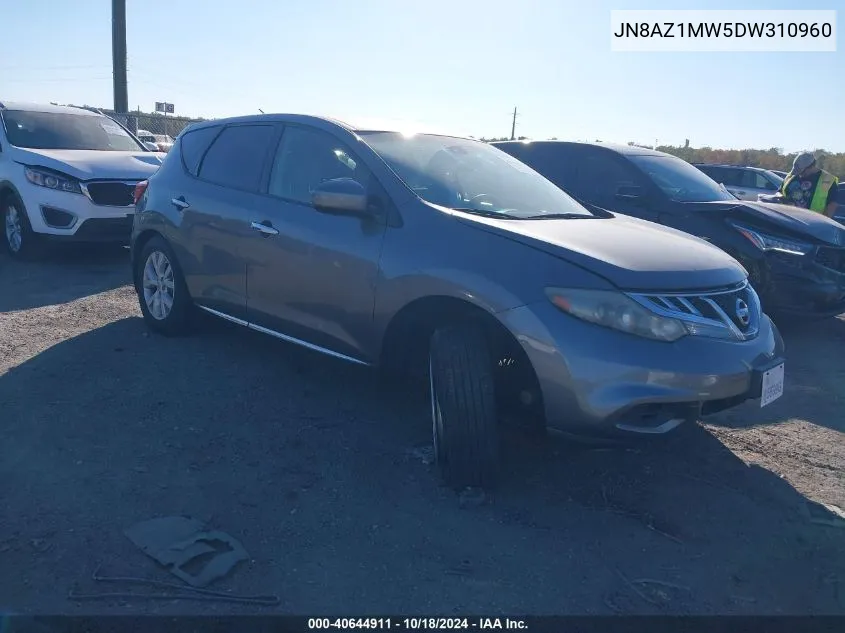 2013 Nissan Murano S VIN: JN8AZ1MW5DW310960 Lot: 40644911