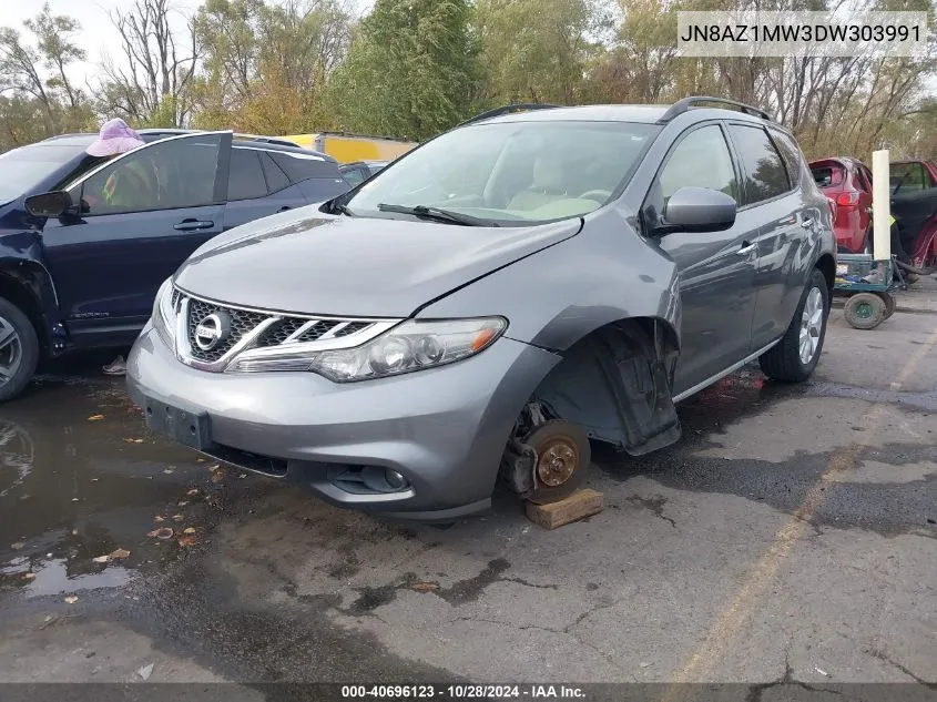 2013 Nissan Murano Sv VIN: JN8AZ1MW3DW303991 Lot: 40696123