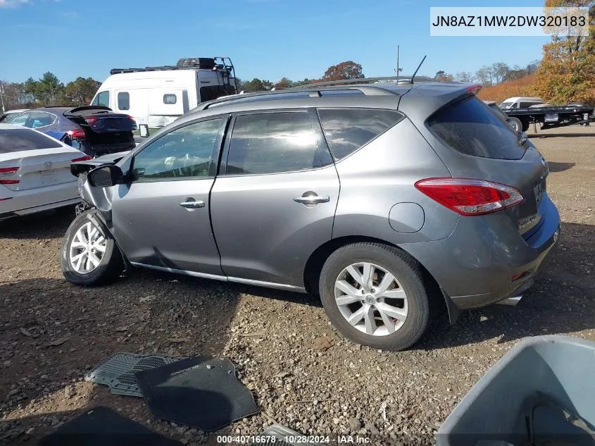 2013 Nissan Murano Sv VIN: JN8AZ1MW2DW320183 Lot: 40716678