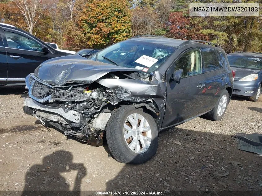 2013 Nissan Murano Sv VIN: JN8AZ1MW2DW320183 Lot: 40716678