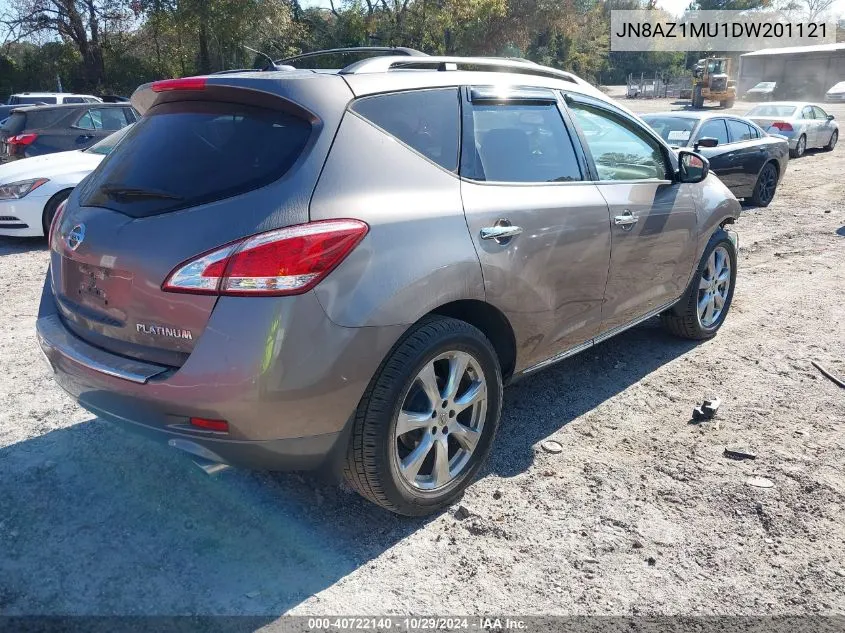 2013 Nissan Murano Le VIN: JN8AZ1MU1DW201121 Lot: 40722140