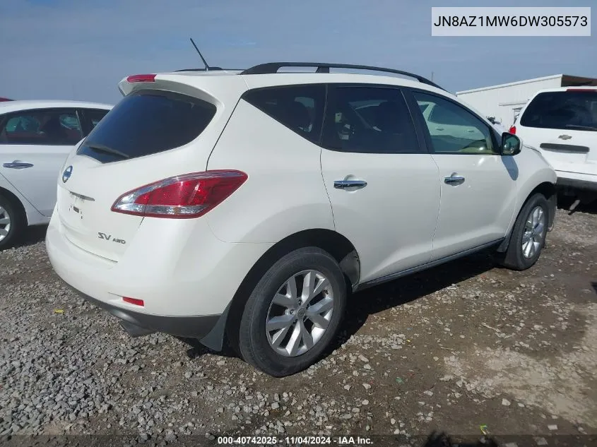 2013 Nissan Murano Sv VIN: JN8AZ1MW6DW305573 Lot: 40742025