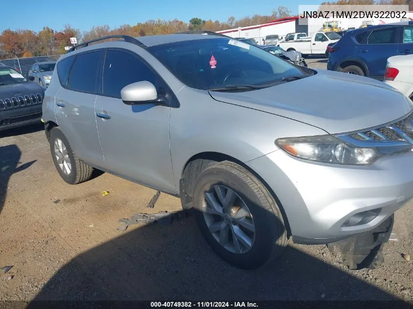 2013 Nissan Murano Sv VIN: JN8AZ1MW2DW322032 Lot: 40749382