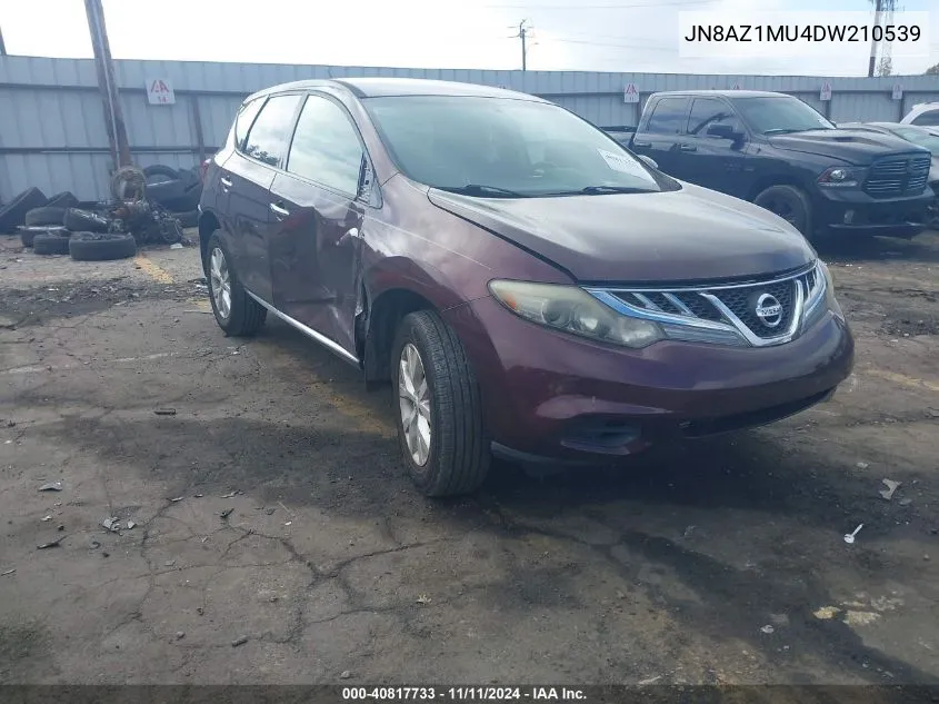 2013 Nissan Murano S VIN: JN8AZ1MU4DW210539 Lot: 40817733