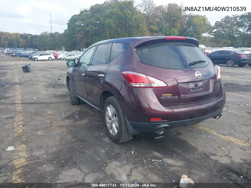 2013 Nissan Murano S VIN: JN8AZ1MU4DW210539 Lot: 40817733