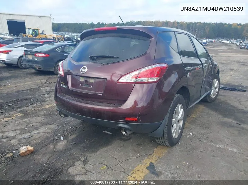 2013 Nissan Murano S VIN: JN8AZ1MU4DW210539 Lot: 40817733