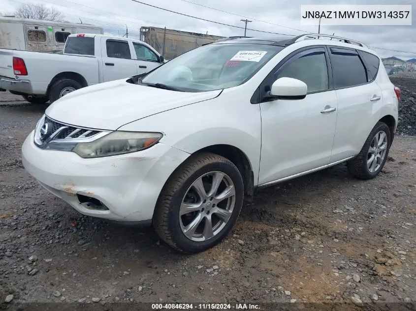 JN8AZ1MW1DW314357 2013 Nissan Murano Le