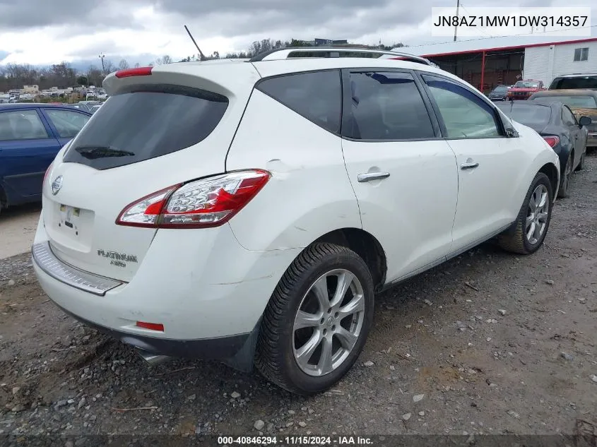 JN8AZ1MW1DW314357 2013 Nissan Murano Le