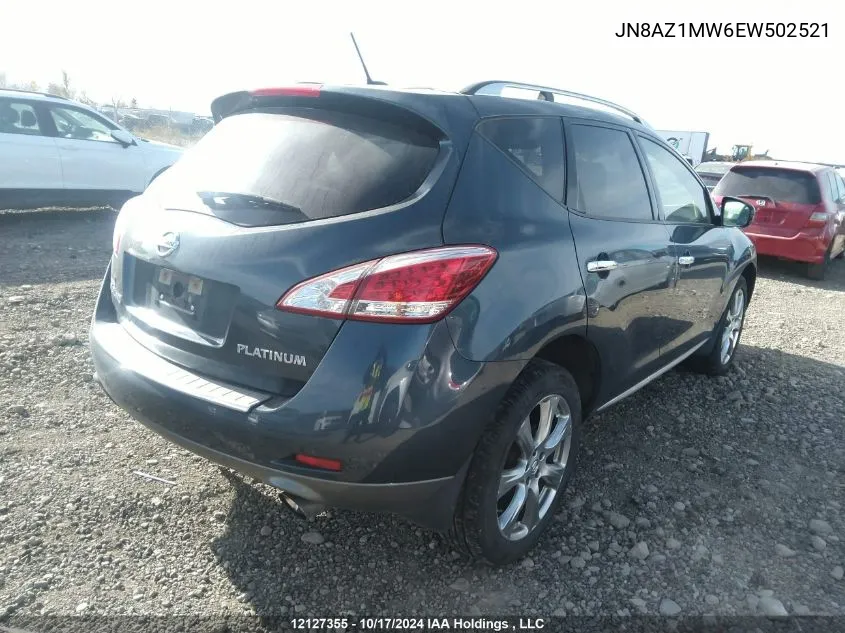 2014 Nissan Murano VIN: JN8AZ1MW6EW502521 Lot: 12127355