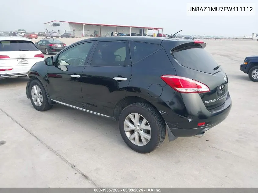 2014 Nissan Murano Le/S/Sl/Sv VIN: JN8AZ1MU7EW411112 Lot: 39357269