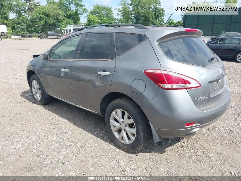 JN8AZ1MWXEW523792 2014 Nissan Murano Sl