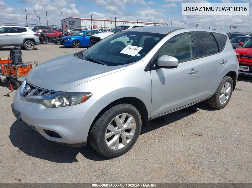 2014 Nissan Murano Le/S/Sl/Sv VIN: JN8AZ1MU7EW410316 Lot: 39683403