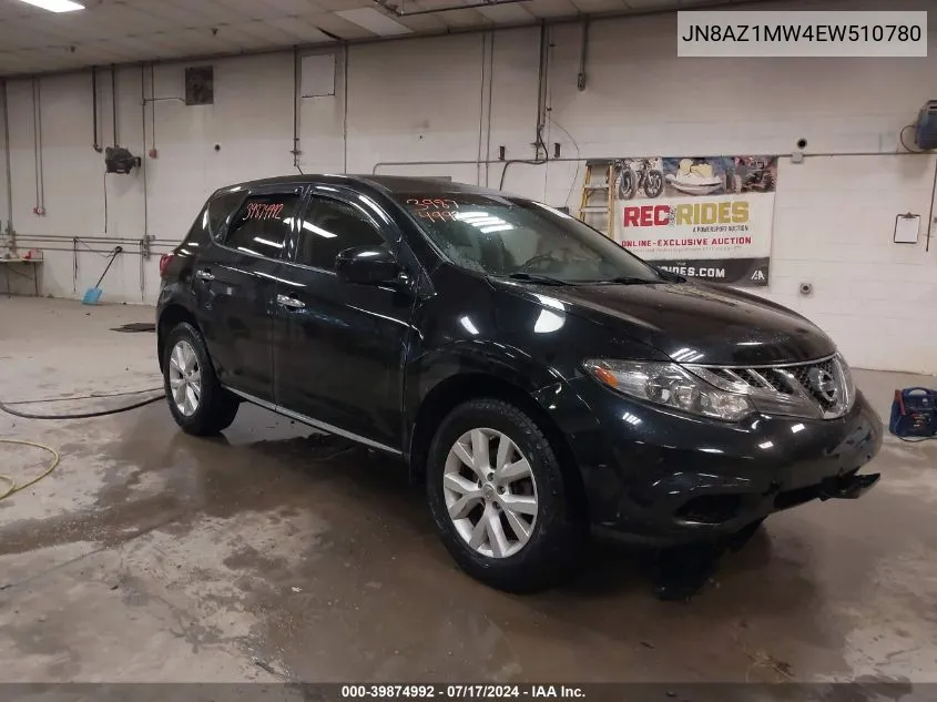 2014 Nissan Murano Le/S/Sl/Sv VIN: JN8AZ1MW4EW510780 Lot: 39874992