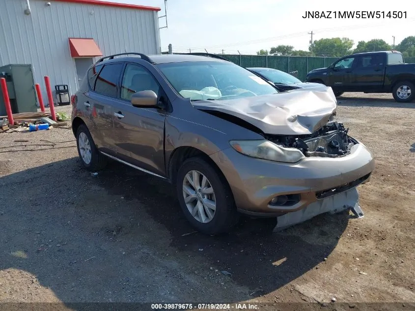 2014 Nissan Murano Sv VIN: JN8AZ1MW5EW514501 Lot: 39879675