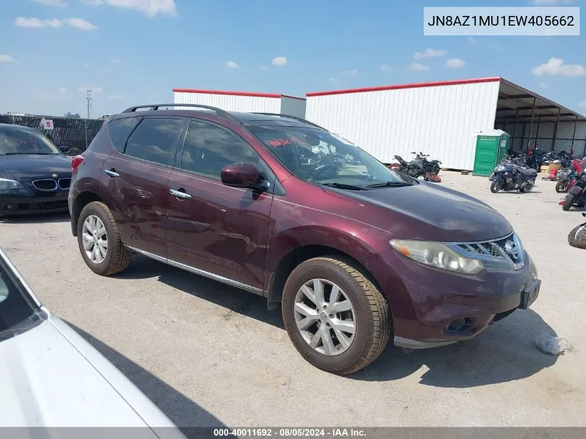 JN8AZ1MU1EW405662 2014 Nissan Murano Sl