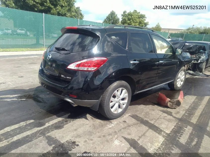 2014 Nissan Murano Sl VIN: JN8AZ1MW4EW525201 Lot: 40054733