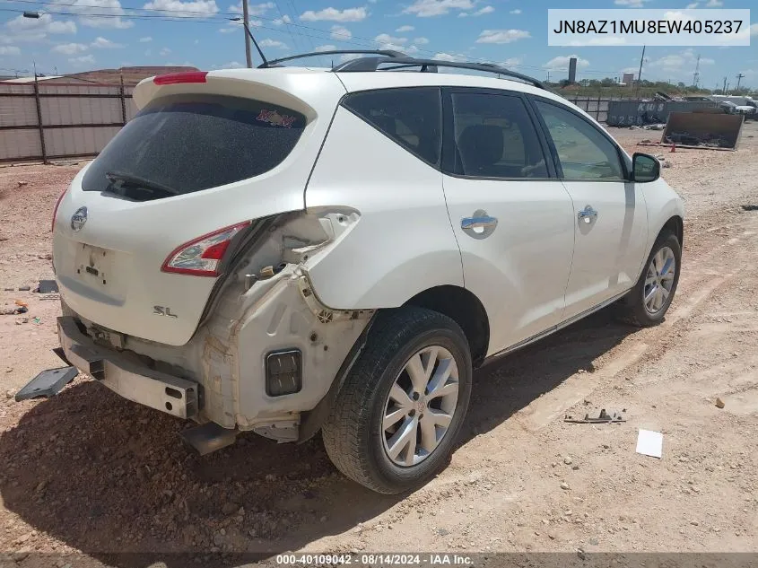 2014 Nissan Murano Sl VIN: JN8AZ1MU8EW405237 Lot: 40109042