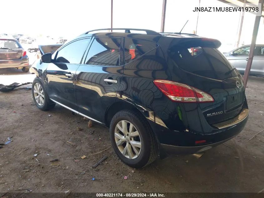 JN8AZ1MU8EW419798 2014 Nissan Murano Sl