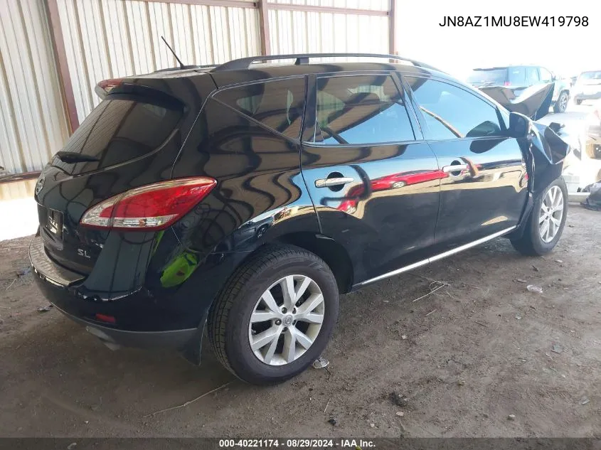 2014 Nissan Murano Sl VIN: JN8AZ1MU8EW419798 Lot: 40221174