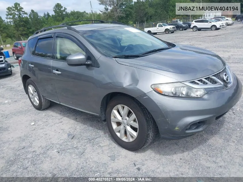 JN8AZ1MU0EW404194 2014 Nissan Murano S/Sl/Sv/Le