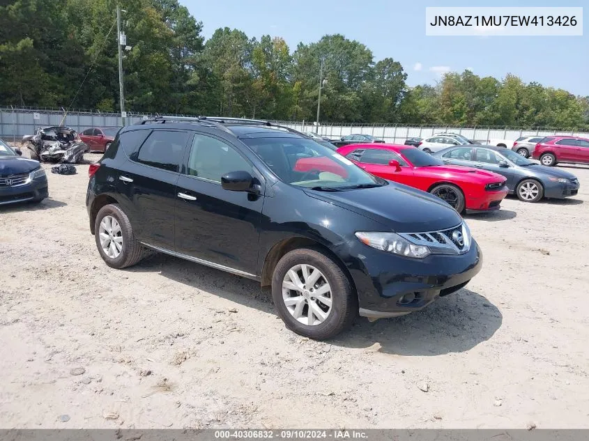 2014 Nissan Murano Sl VIN: JN8AZ1MU7EW413426 Lot: 40306832