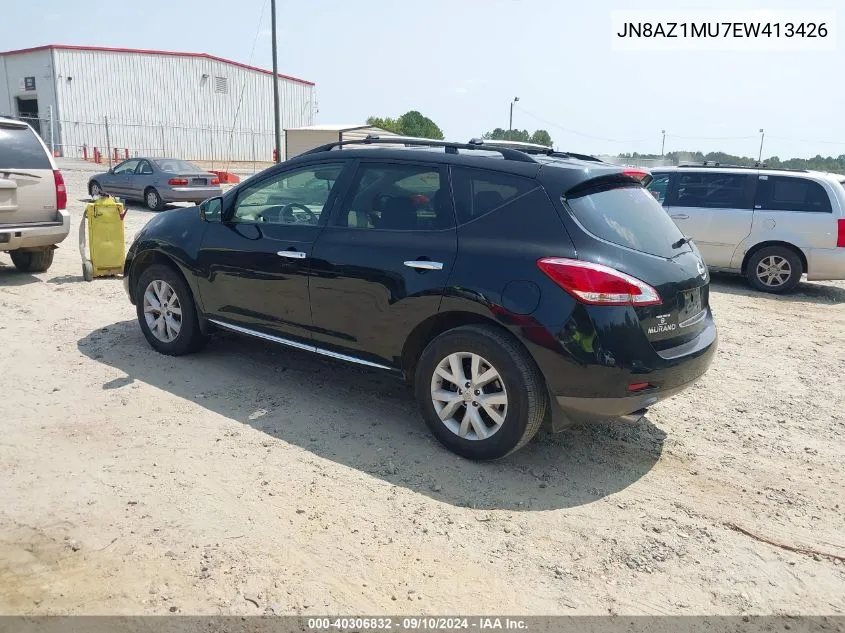 2014 Nissan Murano Sl VIN: JN8AZ1MU7EW413426 Lot: 40306832