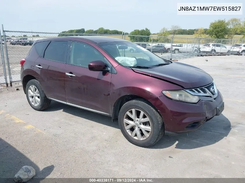 2014 Nissan Murano Le/S/Sl/Sv VIN: JN8AZ1MW7EW515827 Lot: 40338171