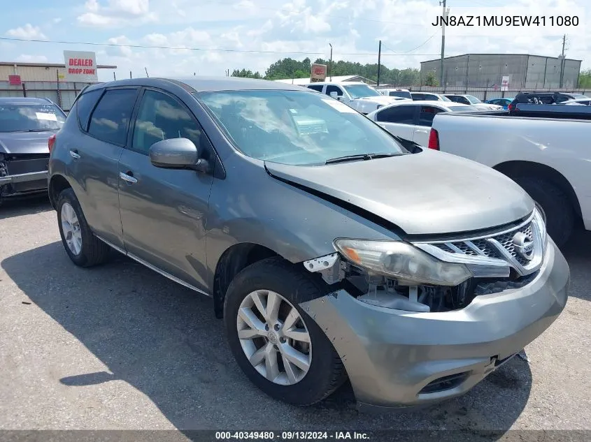 2014 Nissan Murano S/Sv/Sl/Le VIN: JN8AZ1MU9EW411080 Lot: 40349480