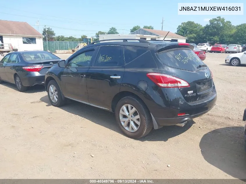 JN8AZ1MUXEW416031 2014 Nissan Murano Sv