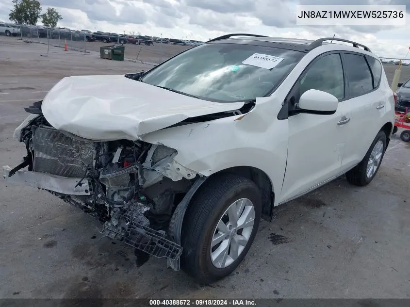 JN8AZ1MWXEW525736 2014 Nissan Murano Sl