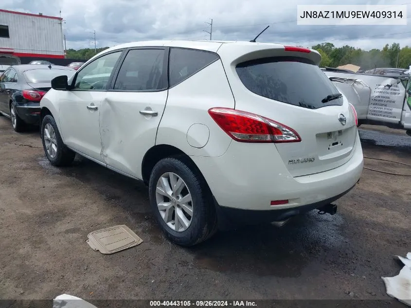 JN8AZ1MU9EW409314 2014 Nissan Murano Le/S/Sl/Sv