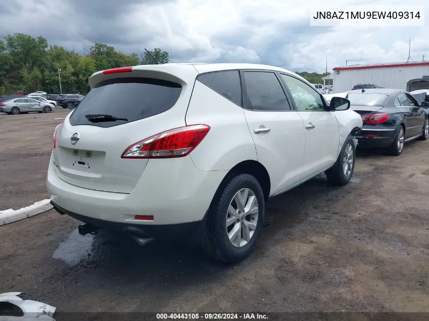 JN8AZ1MU9EW409314 2014 Nissan Murano Le/S/Sl/Sv