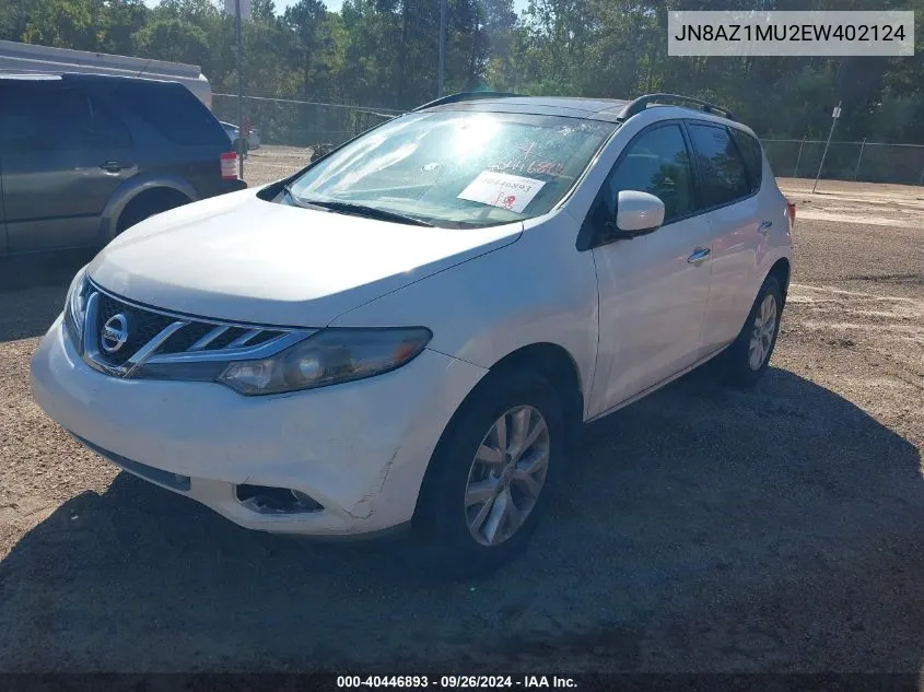 JN8AZ1MU2EW402124 2014 Nissan Murano Sl