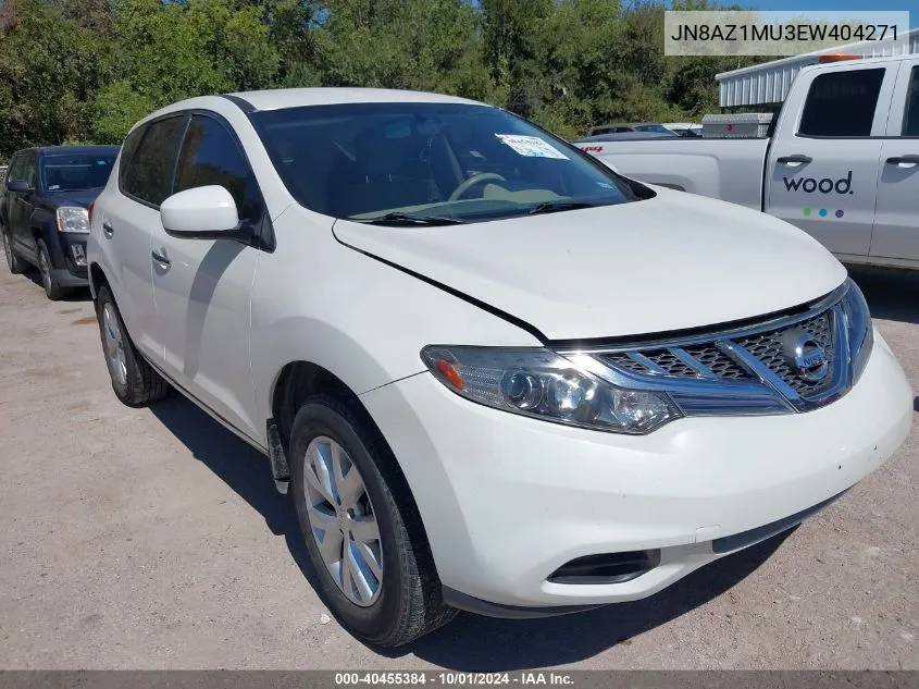 2014 Nissan Murano S VIN: JN8AZ1MU3EW404271 Lot: 40455384