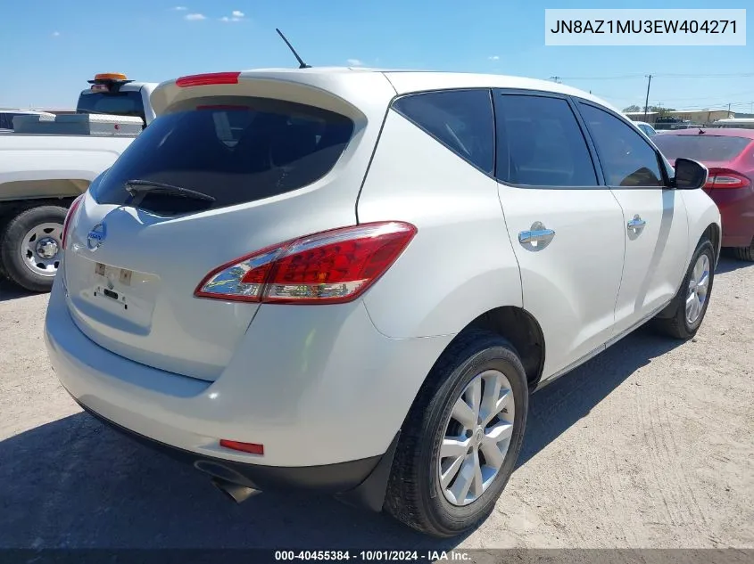 2014 Nissan Murano S VIN: JN8AZ1MU3EW404271 Lot: 40455384