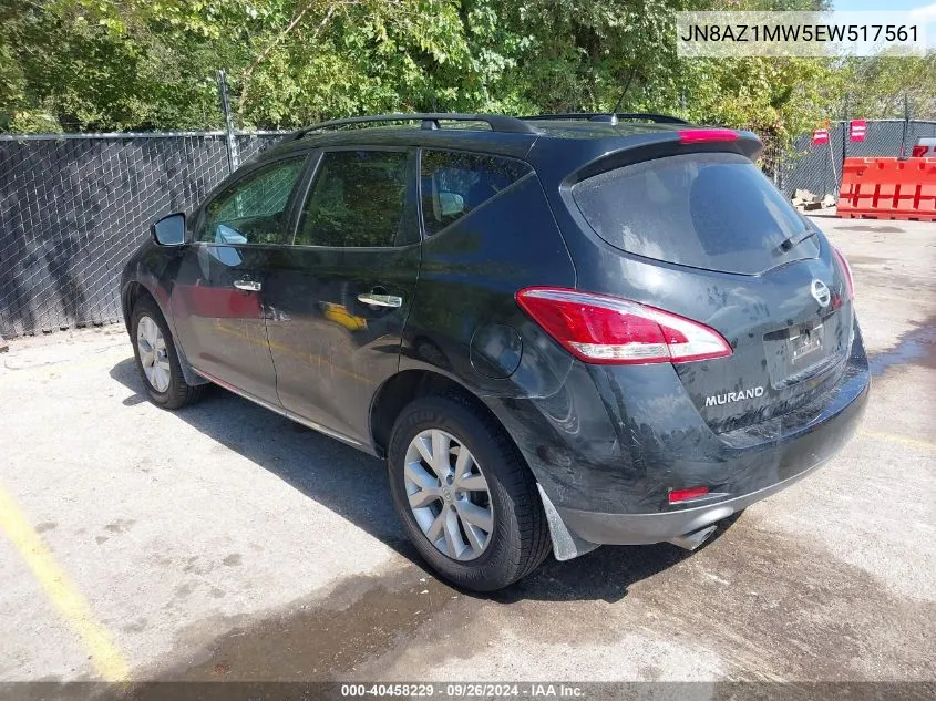 JN8AZ1MW5EW517561 2014 Nissan Murano Sl