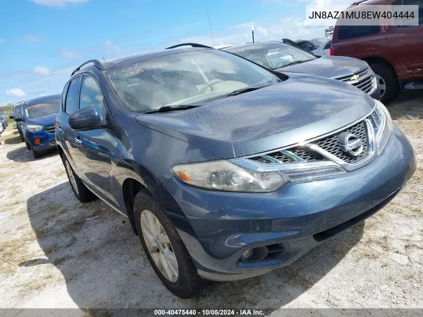 2014 Nissan Murano Sl VIN: JN8AZ1MU8EW404444 Lot: 40475440