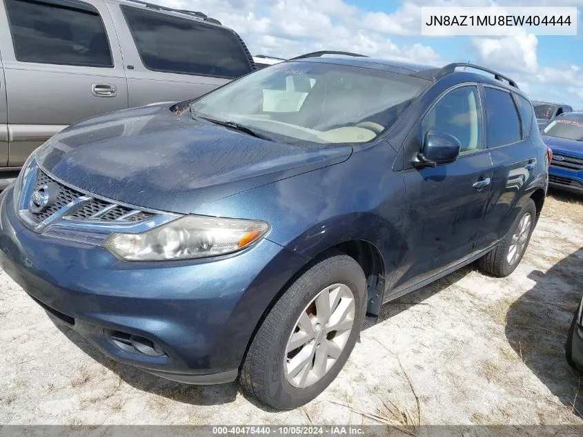 2014 Nissan Murano Sl VIN: JN8AZ1MU8EW404444 Lot: 40475440