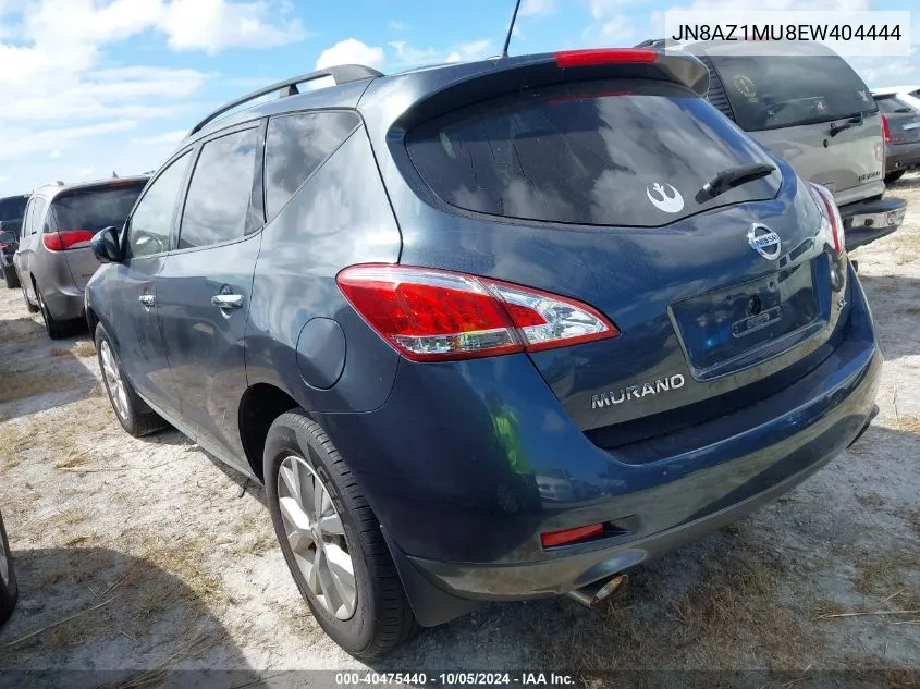 2014 Nissan Murano Sl VIN: JN8AZ1MU8EW404444 Lot: 40475440