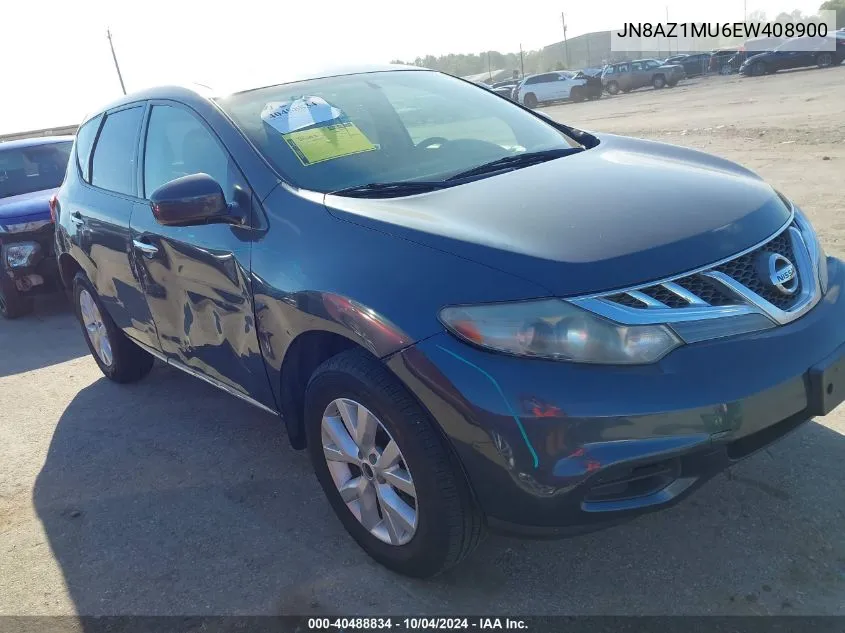 2014 Nissan Murano Le/S/Sl/Sv VIN: JN8AZ1MU6EW408900 Lot: 40488834