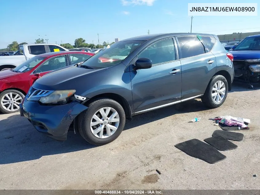 2014 Nissan Murano Le/S/Sl/Sv VIN: JN8AZ1MU6EW408900 Lot: 40488834